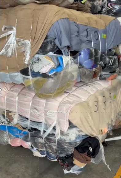 Tokyo used clothing collection material in Japan